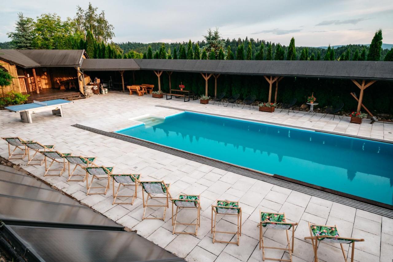 Bieszczadzka Bania Villa เลสโก ภายนอก รูปภาพ